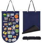 JOYMOMO Hanging Patch Display Panel Holder Foldable Patch Organizer for Military Army Combat Morale Uniform (Blue)