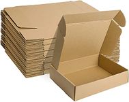 HORLIMER Small Shipping Box 305 x 229 x 76 mm Pack of 20 Foldable Shipping Boxes for Postal Mail, Candles or Gift ‎Brown