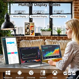 domyfan 15.6" Laptop Screen Extender – Portable Dual Monitor