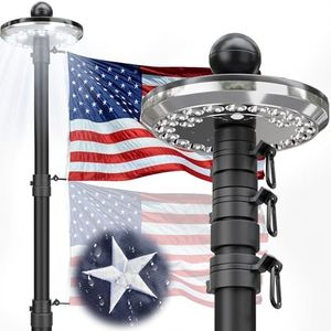 25FT Telescoping Flag Pole for Outside House – Heavy Duty 11-Gauge Aluminum