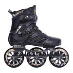 Inline Skate Shoes For Kids Adult, Roller Skates 3 Wheel 110MM Wheels Single Row For Women And Men, Outdoor Roller Skate Professional Inline Speed Skating Shoes(Size:40,Color:Black)