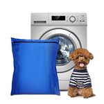 Pet Laundry Bag,Isolate Animal Hair to Prevent Blocking the Washing Machine, Jumbo Size Wash Bag Ideal For Dog Cat Horse Rabbit,Reusable Pet Hair Remover for Washing Machine and Laundry (Blue)