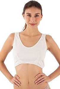 Cottonque Women's Hypoallergenic Bra Liner Made from 100% Organic Cotton (7, Natural)