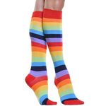 Angelina Rainbow Striped Knee High Socks, 2540_6-8