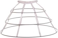 GRACEART Crinoline Hoop Cage Skirt Pannier White