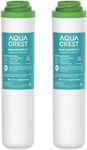 AQUACREST FQK2J Under Sink Water Filter, Replacement for GE FQK2J, 1320 Gallons Dual Flow Drinking Water Replacement Filters(Pack of 2)