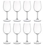 KX-WARE Classic Acrylic All-Purpose Wine Glasses, 19-ounce Plastic Stem Wine Glasses, set of 8 Clear