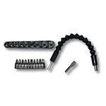 ZIODIC Flexible Drill Bit Extension Kit, Flexible Soft Shaft Extension Screwdriver Bits & Sockets Universal Nut Electric Drill Bit Power Hand Repair DIY Tools Accessories (21 Pieces Set), Black