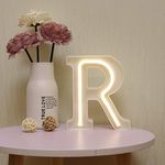 GUOCHENG LED Neon Letter Lights Alphabet Light Up Letter Sign Battery&USB Power Marquee Neon Letter Lights for Christmas Wedding Home Party Decoration R