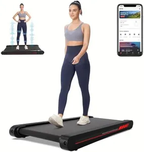 Walking Pad Treadmill with APP, 3 in 1 Under Desk Treadmill, 2.5HP Low Noise Walking Vibration Pad with Remote Control,Portable Treadmill for Home Office, Red