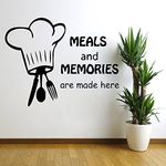 Gifts Collection Decal Stylemeals and Memories Wall Sticker Small Size- 15 * 12 Inch Color - Black