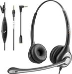 Wantek Cell Phone Headset with Microphone Noise Cancelling, Wired 3.5mm Computer Headphone for iPhone Samsung Android PC Laptop Tablet Skype Call Center Home Office, Ultra Comfort