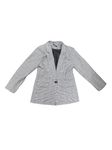 Allegra K Women's Casual Blazer Notched Lapel One Button Houndstooth Blazer Jacket Black White 2 Large