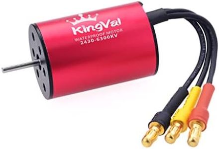 KingVal Replacement 2430 6300KV Waterproof Brushless Motor Shaft 2.0mm Compatible with 1/16 1/18 RC Car