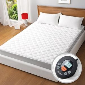 Heated Mattress Pad Twin Size,Electric Mattress Pad,Electric Bed Warmer with 10 Heat Settings Controller & 1-12 Hours Auto Shut Off,Fit Up to 8-21" Deep Pocket, Machine Washable