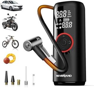 Smart Tire Inflator Portable Air Compressor - Electric Inflator Bike Air Pump with Digital Gauge, Auto Shut Off, 150PSI Air Compressor for Car Tires, Bicycle, Motorcycle, Ball Inflation