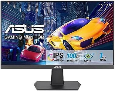 ASUS Eye Care VA27EHF | 27 Inch Full HD Monitor | Frameless, Vibration-free, Blue Light Filter, Adaptive Sync | 1ms MPRT, 100Hz, 16:9 IPS Panel, 1920x1080 | HDMI, Black