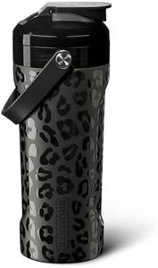 BrüMate MultiShaker Blender Shaker Bottle | 100% Leakproof Insulated Stainless Steel | Pre Workout and Protein Shaker Bottle for the Gym | 26oz (Onyx Leopard)