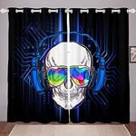 Loussiesd Boys Skull Window Curtain