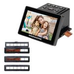 Magnasonic 25MP Film Scanner with Large 5" Display & HDMI, Long Tray 35mm Negative Film Holders, Converts 35mm/126/110/Super 8 Film & 135/126/110 Slides into Digital Photos, Built-in Memory (FS70NT01)