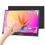 ZFTVNIE Portable Monitor -15.6 inch Touchscreen Monitor Full HD 1920x1080P Portable Display with HDMI USB-C External Monitor for Laptop/Phones/PC/PS4/PS5