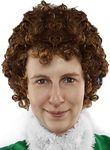 ALLAURA Brown Afro Wig 70s Disco Costume Wigs Elf Napoleon Wig Hippie Costume - Unisex Fits Men Women & Kids