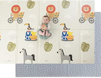 Taf Toys Extra-Large Cushioned Folded Baby Play Mat Foam Play Mat, 79" x 59" Large Baby Mat for Floor Foldable Playmats for Babies and Toddlers, Waterproof Foam Playmat, Kids Play Mat with Travel Bag