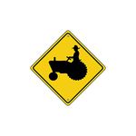 Tractor Traffic Farm Crossing Traffic Metal Aluminum Sign Xing Yield 12x12