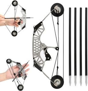 HNZMDY Compound Bow and Arrow Set for Adult Teens Youth for Outdoor Indoor Shooting Target Practice Small Sports Games (Type 4 (4 arrows))