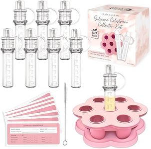 Cradle & Grace Colostrum Collector Kit, 6 ml Food-Grade Silicone Breast Milk Collector and Storage Tray, 7 Pieces Pre-Sterilized Milk Collectors for Breastfeeding