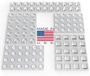 Clear Adhesive Bumper Pads 106-PC Combo Pack (Round, Spherical, Square) - Sound Dampening Transparent Rubber Feet for Cabinet Doors, Drawers, Glass Tops, Picture Frames, Cutting Boards