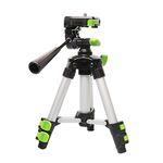 Huepar Self-leveling Cross Line Laser, Adjustable Tripod Portable Lightweight Laser Level TPD05 Highest 50cm with 3-Way Swivel Pan Head, Quick Release Plate with 1/4"-20 Screw Mount, Bubble Level