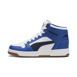 PUMA Men's Rebound Layup Sneaker, Puma White-Cobalt Glaze-Club Navy, 7