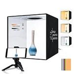 H&A PHOTO SHOTO Portable Product Photography Lightbox Kit, 40cm/ 16"X16"with Adjustable LED Lights and 6 Backdrops"