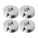 (Pack of 4) Split Shaft Collar Bore 16mm, Aluminum Alloy Two Halves Clamping Collar for Shaft, 35mm OD, 12mm Thickness, with M4 Set Screws