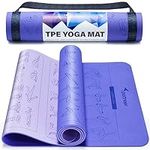 Instructional Yoga Mats with 150 Fa