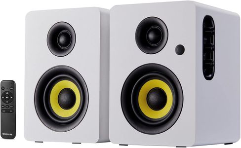 Sanyun SW206 HiFi Bookshelf Speakers – White Stereo Pair