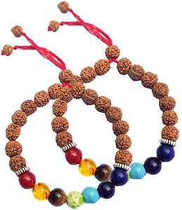 Wonder Care Natural Gemstone Real Stone Jewelry Yoga Meditation Beads Spiritual Bracelet Reiki Balancing Wrist Band Unisex Adjustable Bracelet Friendship Band|Rakhi For Brother