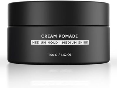 Dasher Cream Pomade For Men's Hair, Medium Hold & Medium Shine Puck, Flexible Hold & Water-Based, Texturizes Hair, With Avocado Oil & Biotin (100g)