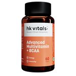 HealthKart hk vitals Advanced Multivitamin with BCAA - Minerals, Amino Acids, Hyaluronic Acid, and Antioxidants - 60 Multivitamin Tablets - Immunity & Energy