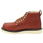 Golden Fox Men's Premium Leather Soft Toe Light Weight Industrial Construction Moc Work Boots Insulated, Redwood, 8