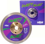 Calidad Turbo Diamond Saw Blades, 5 inch Durty Kurt Angle Grinder Blade - Chip-Free Cutting for Porcelain & Ceramics - Angle Grinder Discs - Suitable for Dry and Wet Cutting - with Flange