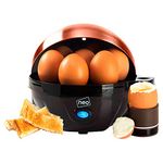 Neo 3 in 1 Durable Kitchen Electric Egg Cooker, Boiler, Poacher Poached Boiled & Omelette Maker Machine Steamer with Timer (Black and Copper)