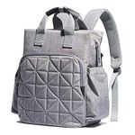 SoHo Collections, Kenneth Back Pack Diaper Bag 5 Pieces Set (Classic Gray)