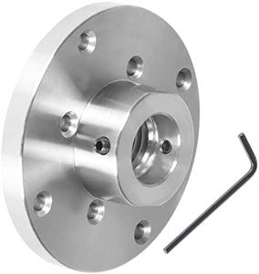 findmall 4 Inch Steel Wood Lathe Face Plate 1 Inch x 8TPI Threaded with Locking Set Screw for Wood Lathe Turning Reversing Lathes