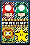 Super Mario Power Up Nintendo Video Game Gaming Fantasy Trippy Flocked UV Black Light Blacklight Poster 23x35 Inch