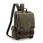 TELOSPORTS Canvas Crossbody Bag Sling Bag Messenger Bag for Men Women Shoulder Bag Crossbody Sling Backpack Travel Rucksack