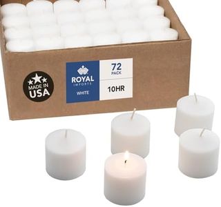 Royal Imports Votive Candle, Unscented White Wax, Box of 72, for Wedding, Birthday, Party, Spa, Holiday & Home Decoration (10 Hour Burn Time)