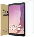 WD&CD [2 Pack] Screen Protector Compatible with Lenovo Tab M8 4rd Gen, 8" [HD Clarity] [9 Hardness] Tempered Glass Film Replacement for Lenovo Tab M8 Gen 4