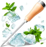 ESKONI Stainless Steel Ice Pick Punch Kitchen Tool Wooden Handle Metal Cover